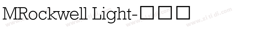 MRockwell Light字体转换